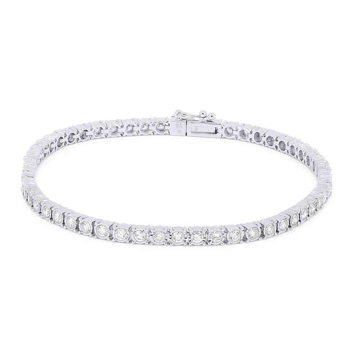 Beautiful Hand Crafted 14K White Gold  Lumina Collection Bracelet