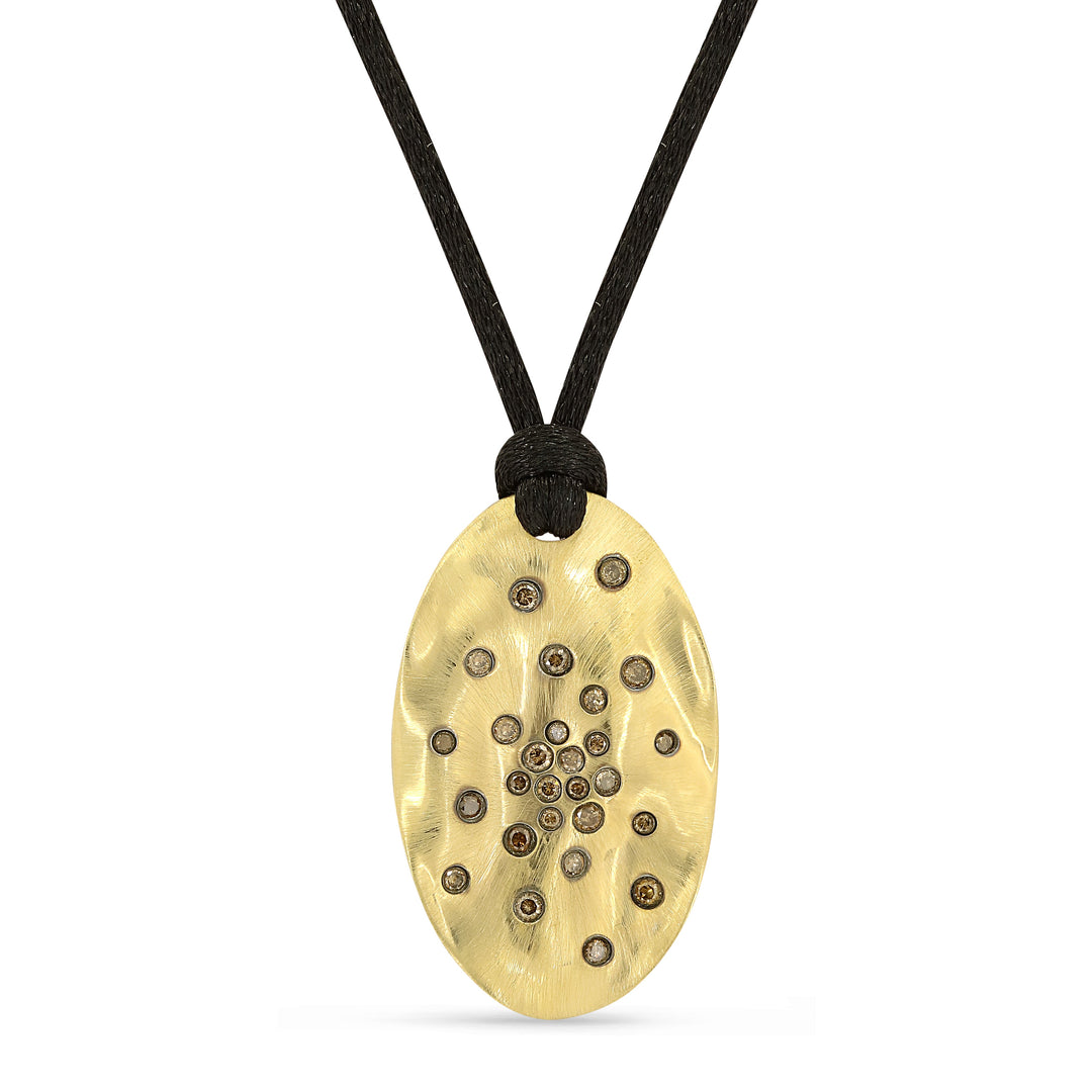 Beautiful Hand Crafted 14K Yellow Gold  Brown Diamond And Diamond Eclectica Collection Necklace