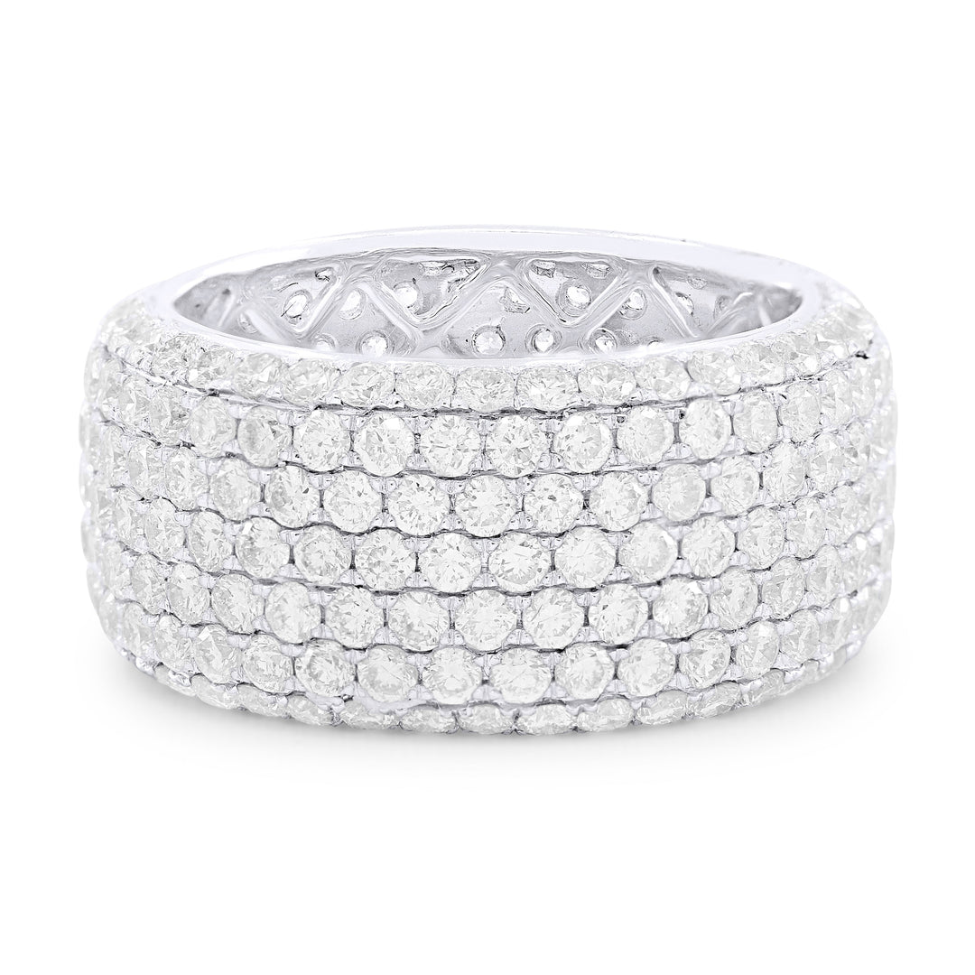 Beautiful Hand Crafted 18K White Gold White Diamond Aspen Collection Ring