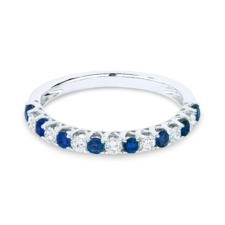 Beautiful Hand Crafted 18K White Gold  Sapphire And Diamond Arianna Collection Ring