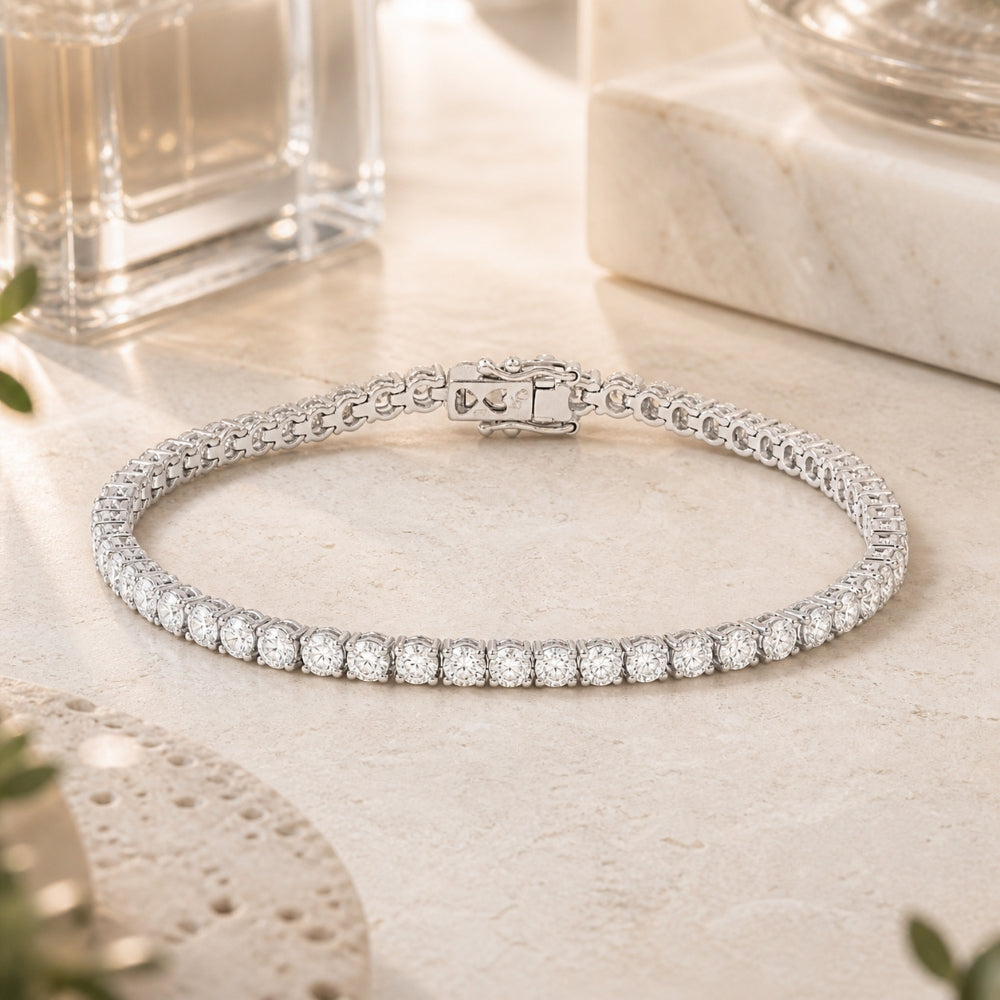 B1011-UA - 18K White Gold Diamond Tennis Bracelet