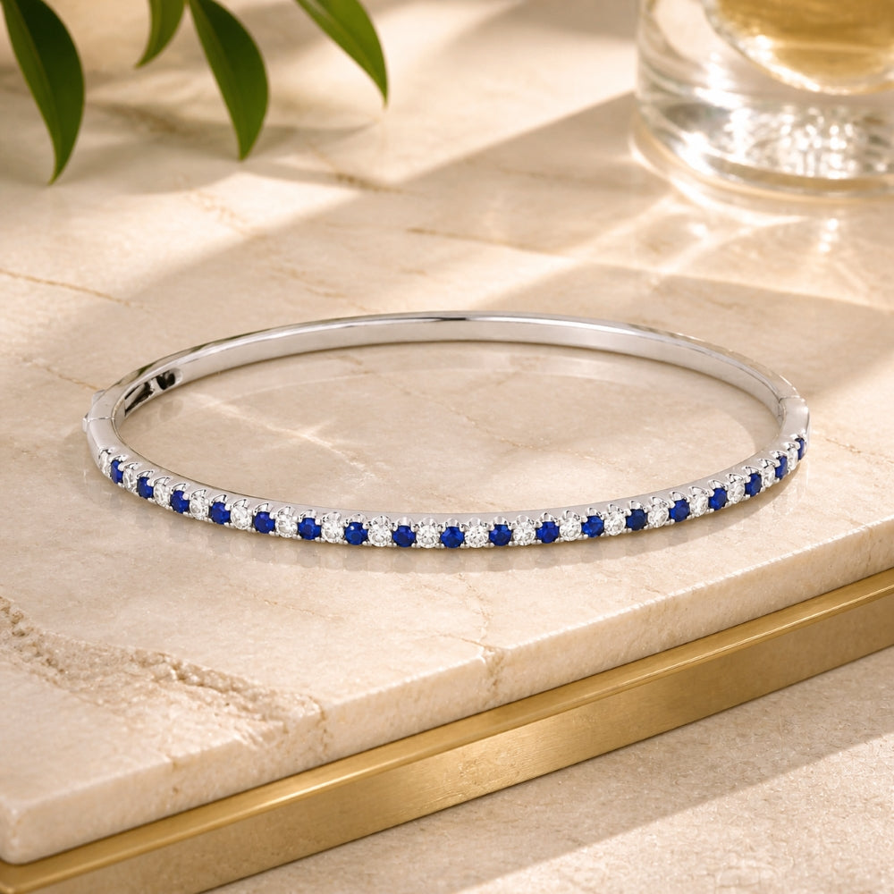 B1017 - 14K Gold Diamond Bangle