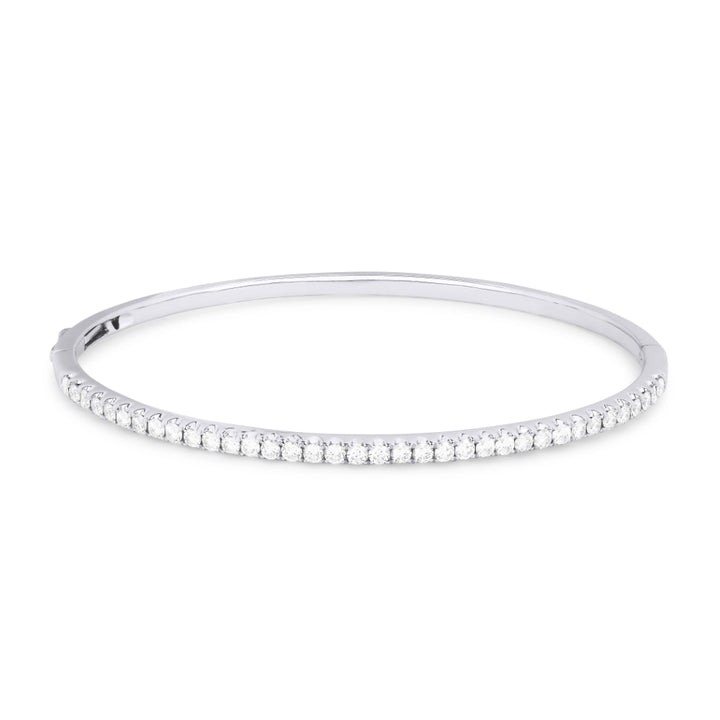 Madison L 14K White Gold Diamond Bangle - style B1017W