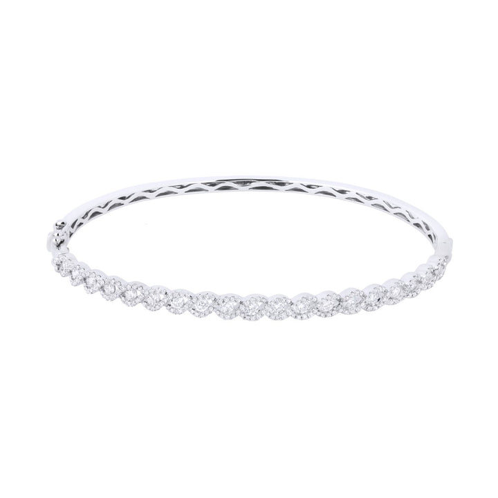 Madison L 14K White Gold Diamond Bangle - style B1020W