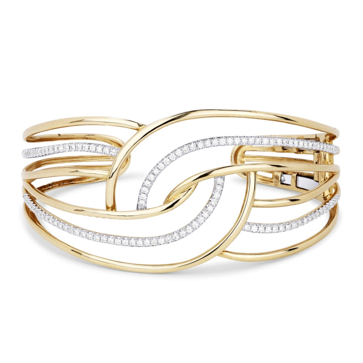 Madison L 14K Yellow Gold Diamond Cocktail Bangle - style B1046Y