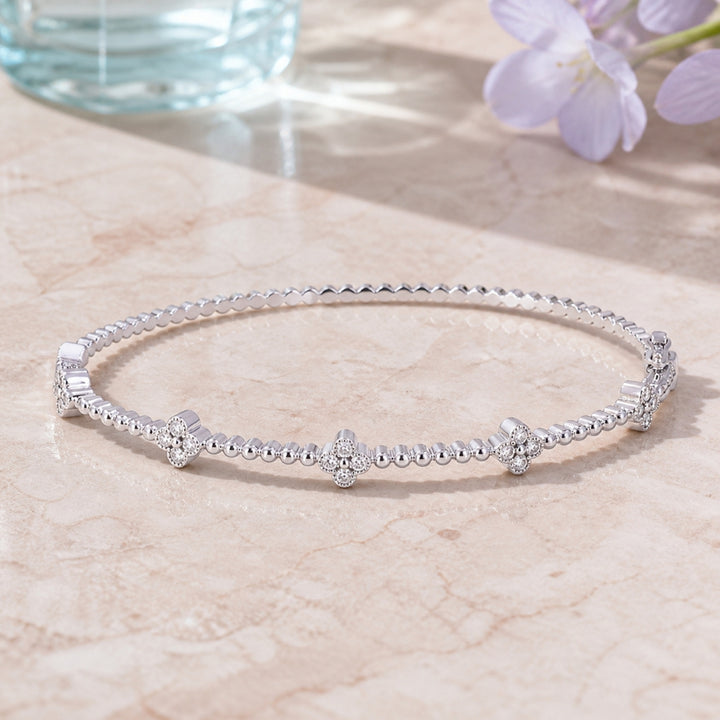 B1057 - 14K Gold Diamond Bangle