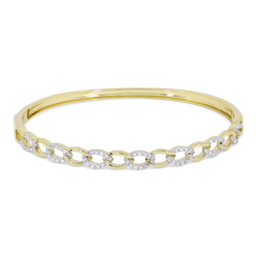B1082 Yellow Gold White Diamond Bangle Milano Collection 2023 Paperclip Design UPDATED-21-Apr-2026 wholesale-only B1082Y