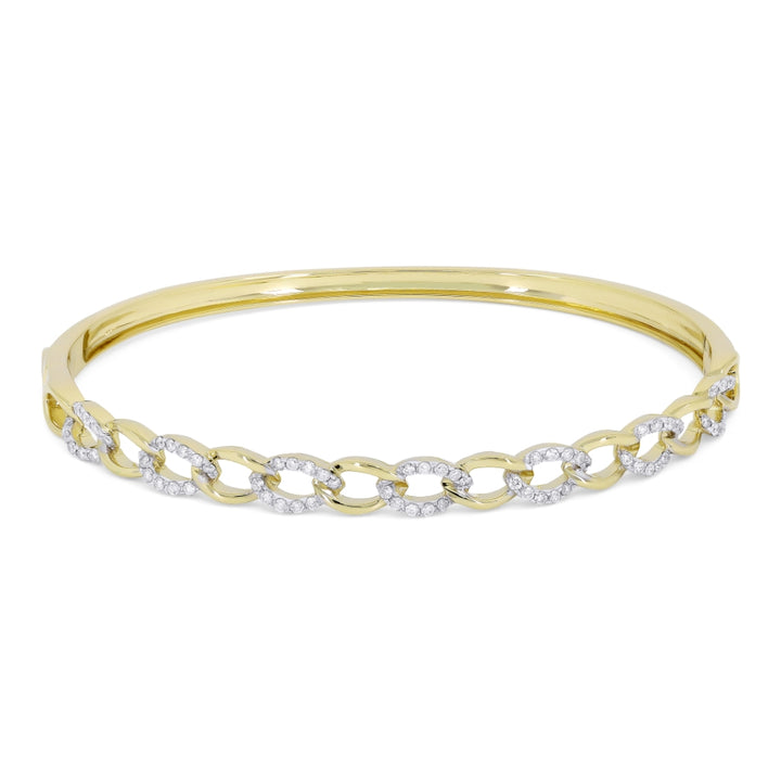 B1082 Yellow Gold White Diamond Bangle Milano Collection 2023 Paperclip Design UPDATED-21-Apr-2026 wholesale-only B1082Y