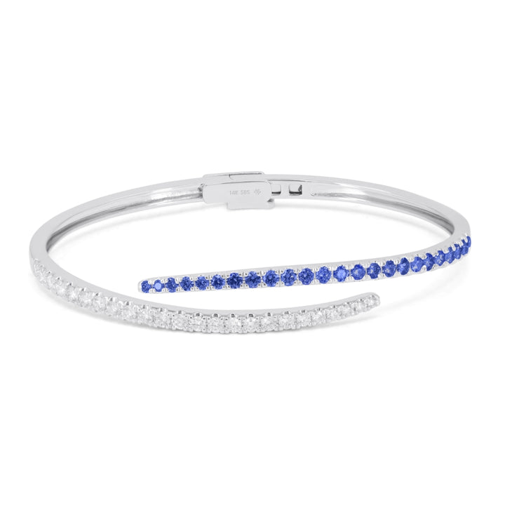 B1098 White Gold Sapphire Bangle Milano Collection 2024 UPDATED-21-Apr-2026 wholesale-only B1098SAW
