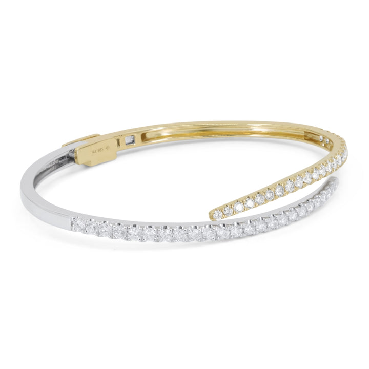 B1098 White And Yellow Gold White Diamond Bangle Milano Collection 2024 UPDATED-21-Apr-2026 wholesale-only B1098WY_2
