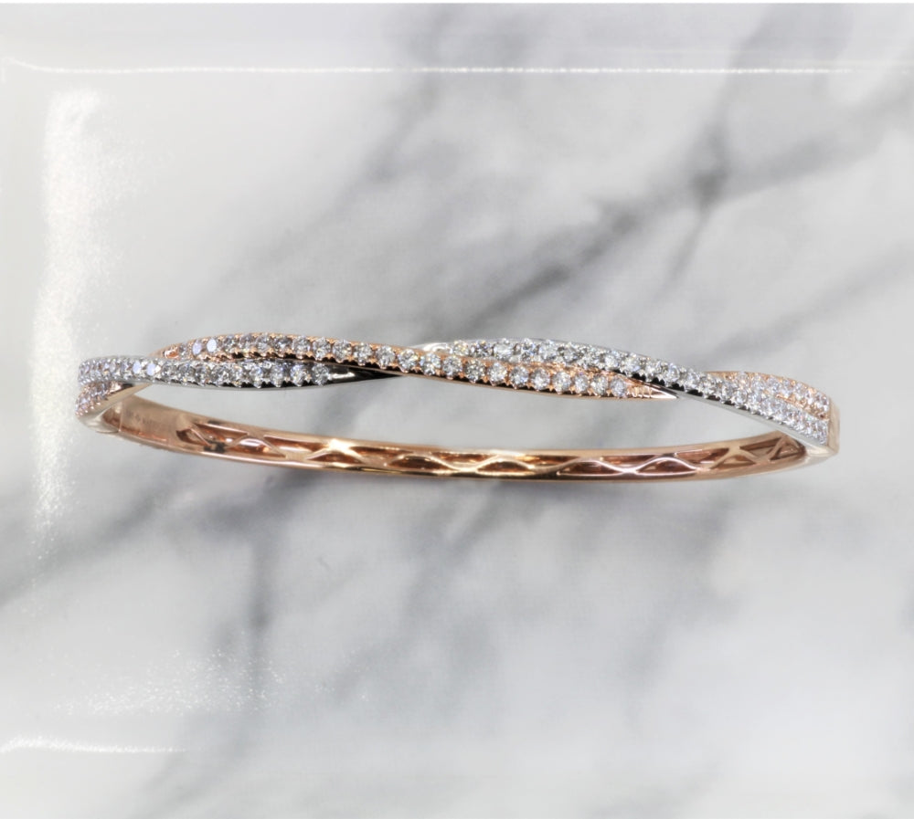 B1102 White And Rose Gold White Diamond Bangle Milano Collection 2019 retail-facing Round Shape UPDATED-21-Apr-2026 B1102WP_3