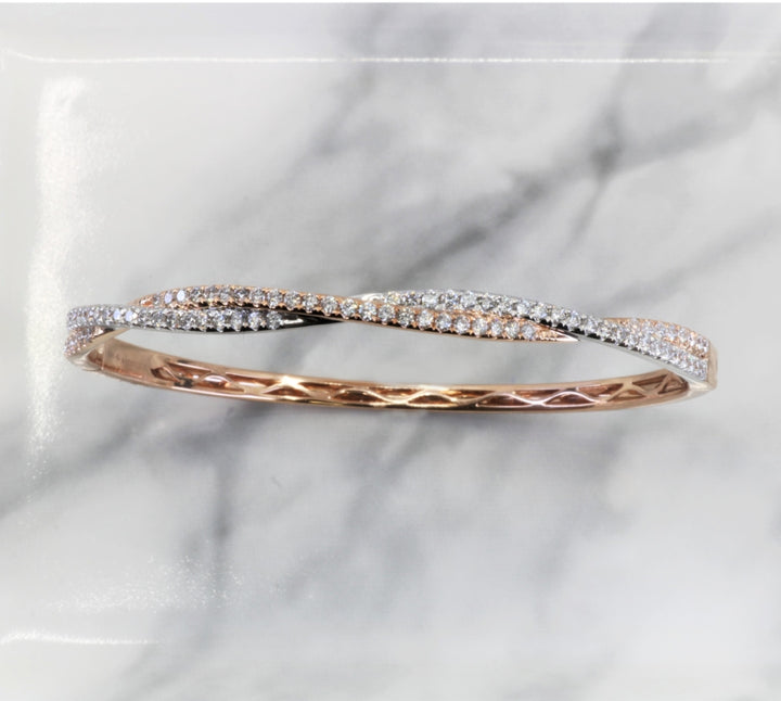 B1102 White And Rose Gold White Diamond Bangle Milano Collection 2019 retail-facing Round Shape UPDATED-21-Apr-2026 B1102WP_3