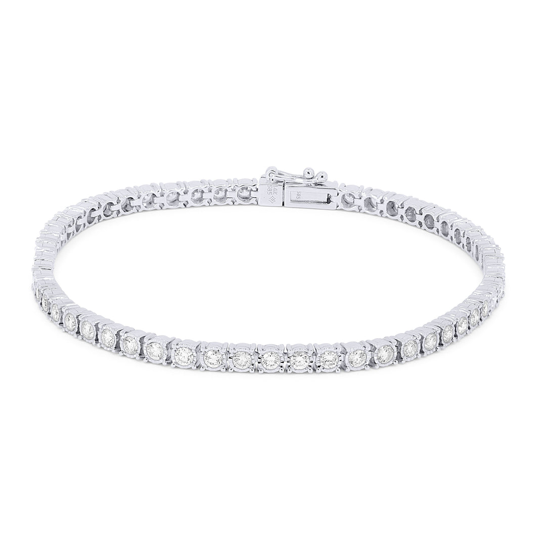 Beautiful Hand Crafted 14K White Gold  Lumina Collection Bracelet