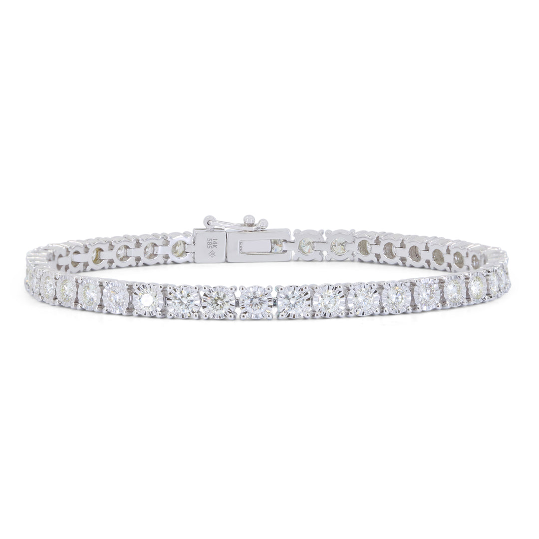 Beautiful Hand Crafted 14K White Gold  Lumina Collection Bracelet