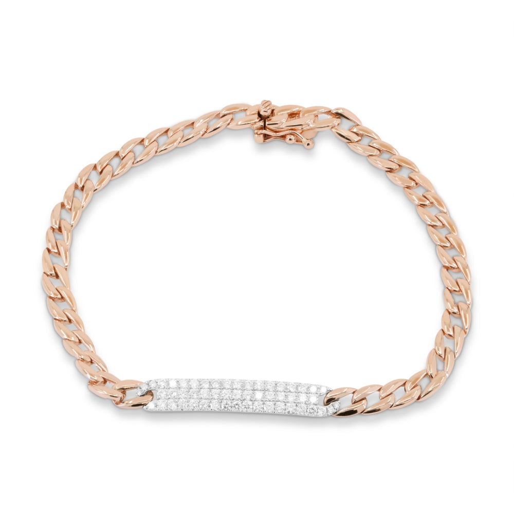 B1118 White And Rose Gold White Diamond Bracelet Milano Collection 2020 Bar Design Round Shape UPDATED-21-Apr-2026 wholesale-only B1118WP