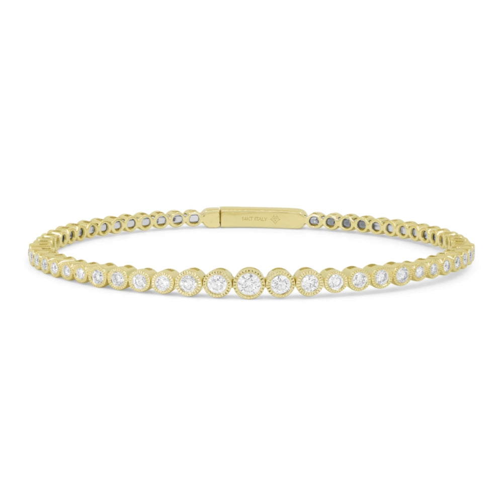B1130 Yellow Gold White Diamond Bangle Milano Collection 2025 UPDATED-21-Apr-2026 wholesale-only B1130Y