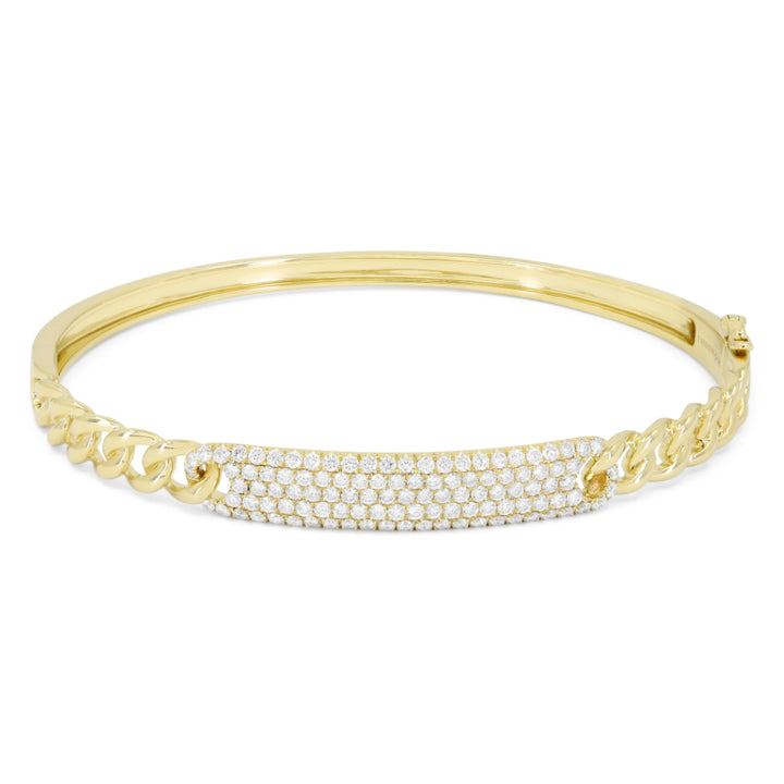 B1137 Yellow Gold White Diamond Bangle Milano Collection 2020 Bar Design Round Shape UPDATED-21-Apr-2026 wholesale-only B1137Y