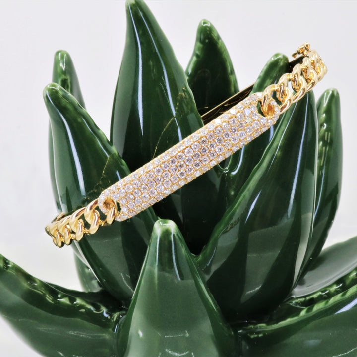 B1137 Yellow Gold White Diamond Bangle Milano Collection 2020 Bar Design Round Shape UPDATED-21-Apr-2026 wholesale-only B1137Y_2