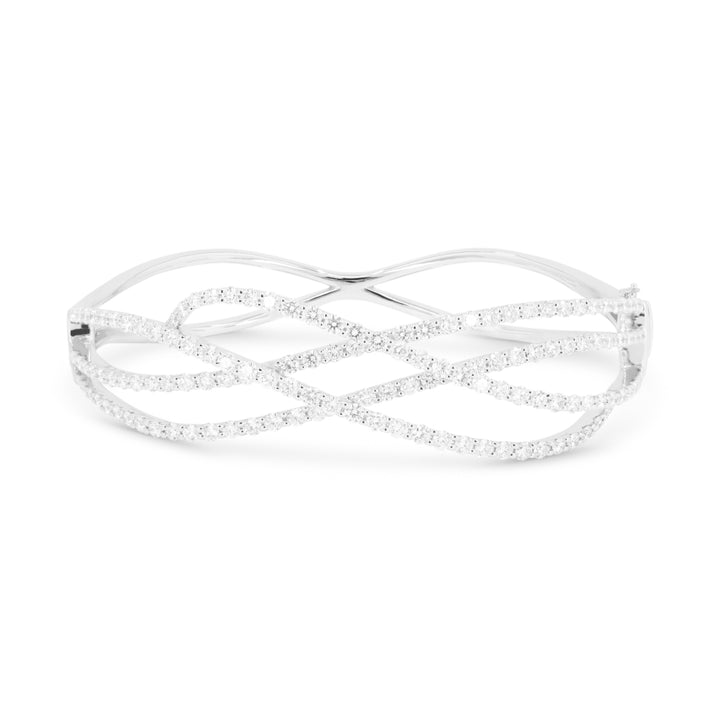 B1167 White Gold White Diamond Bangle Milano Collection 2021 Cocktail Design Round Shape UPDATED-21-Apr-2026 wholesale-only B1167W