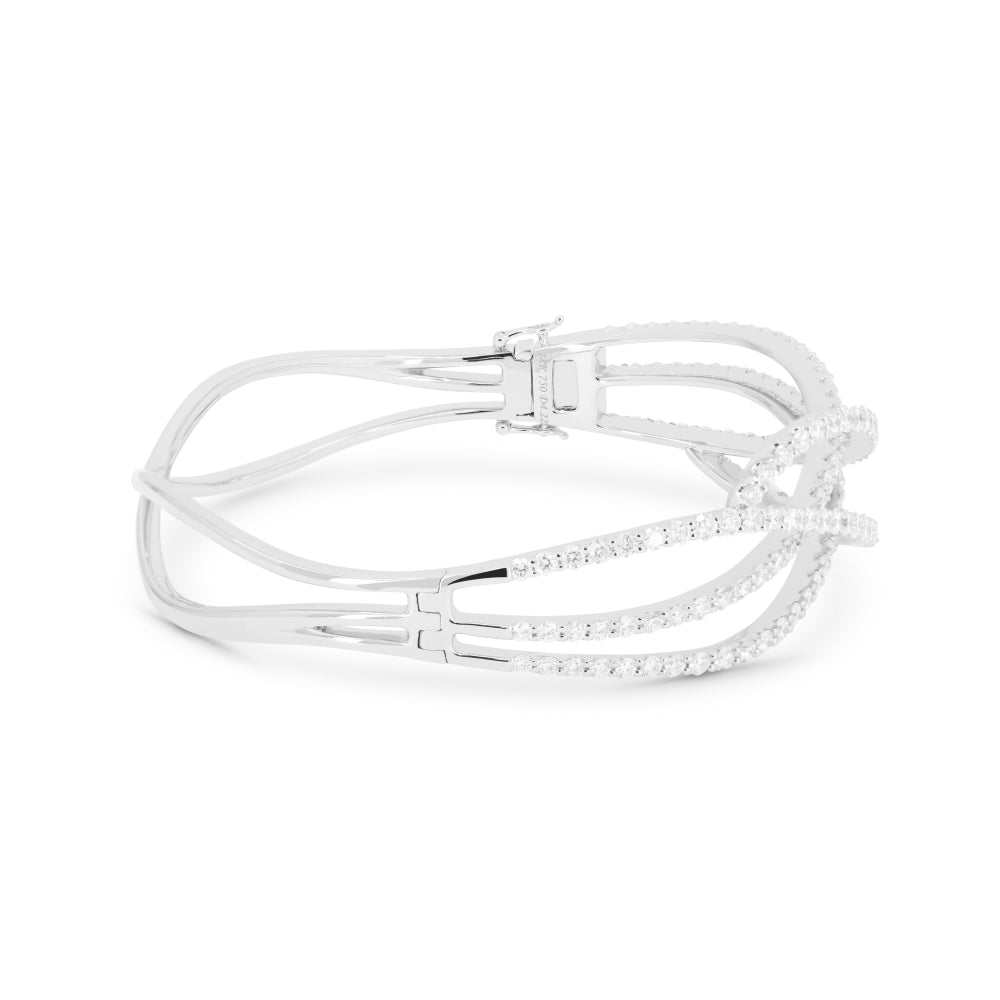 B1167 White Gold White Diamond Bangle Milano Collection 2021 Cocktail Design Round Shape UPDATED-21-Apr-2026 wholesale-only B1167W_2