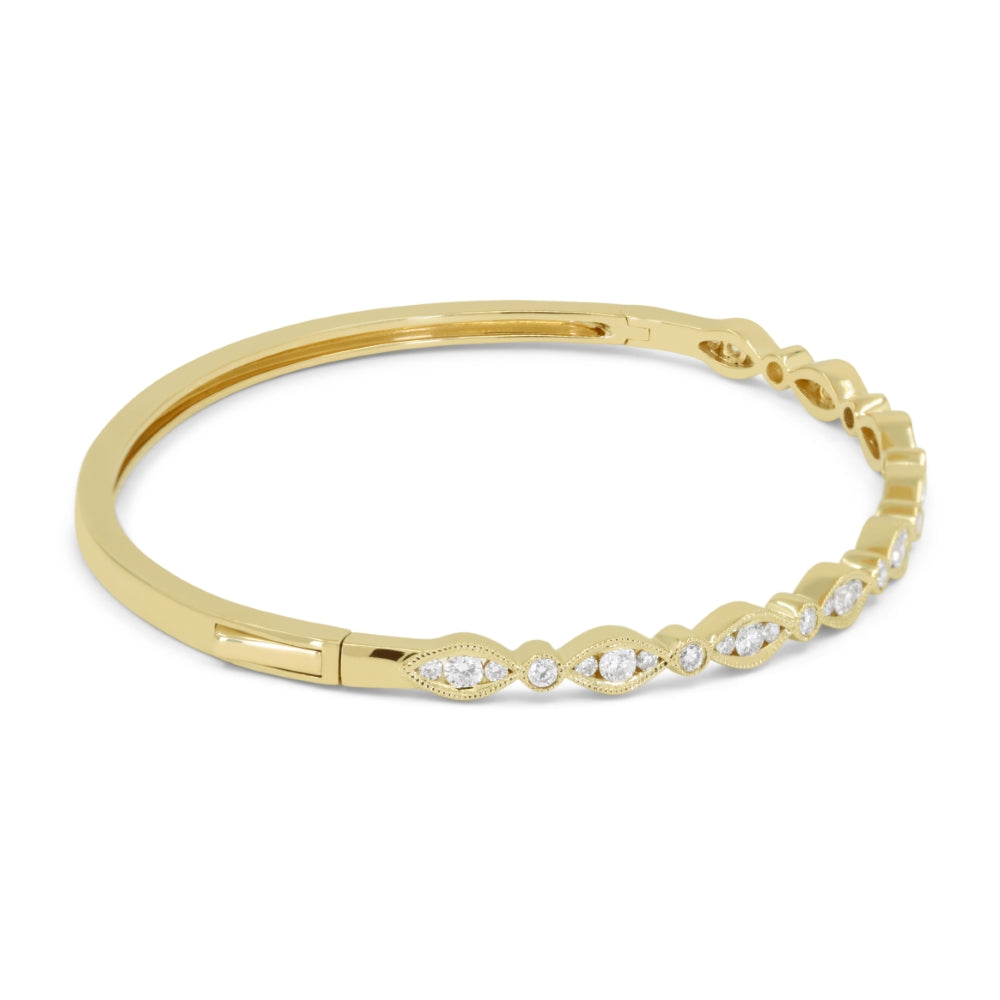 B1168 Yellow Gold White Diamond Bangle Milano Collection 2021 Round Shape UPDATED-21-Apr-2026 wholesale-only B1168Y_2
