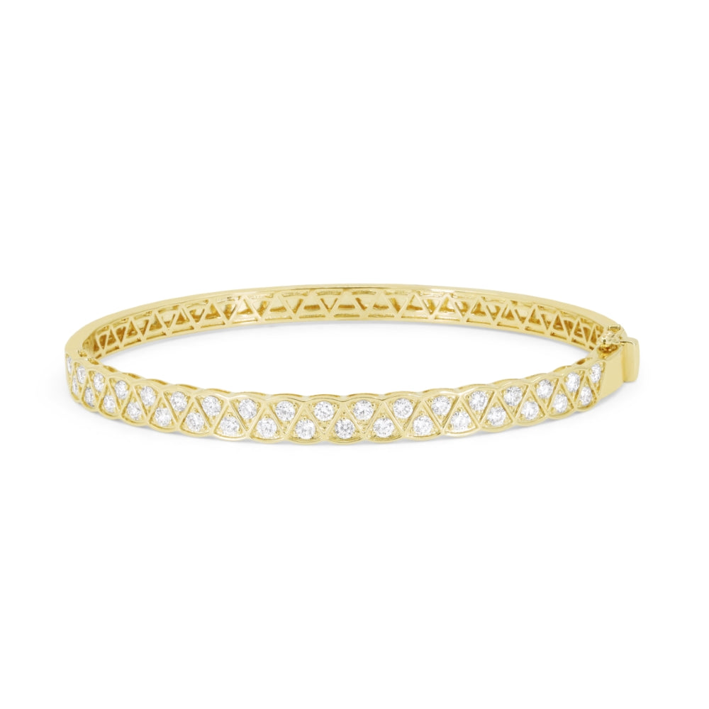 Madison L 14K Yellow Gold Diamond Bangle - style B1173Y