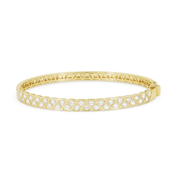 Madison L 14K Yellow Gold Diamond Bangle - style B1173Y