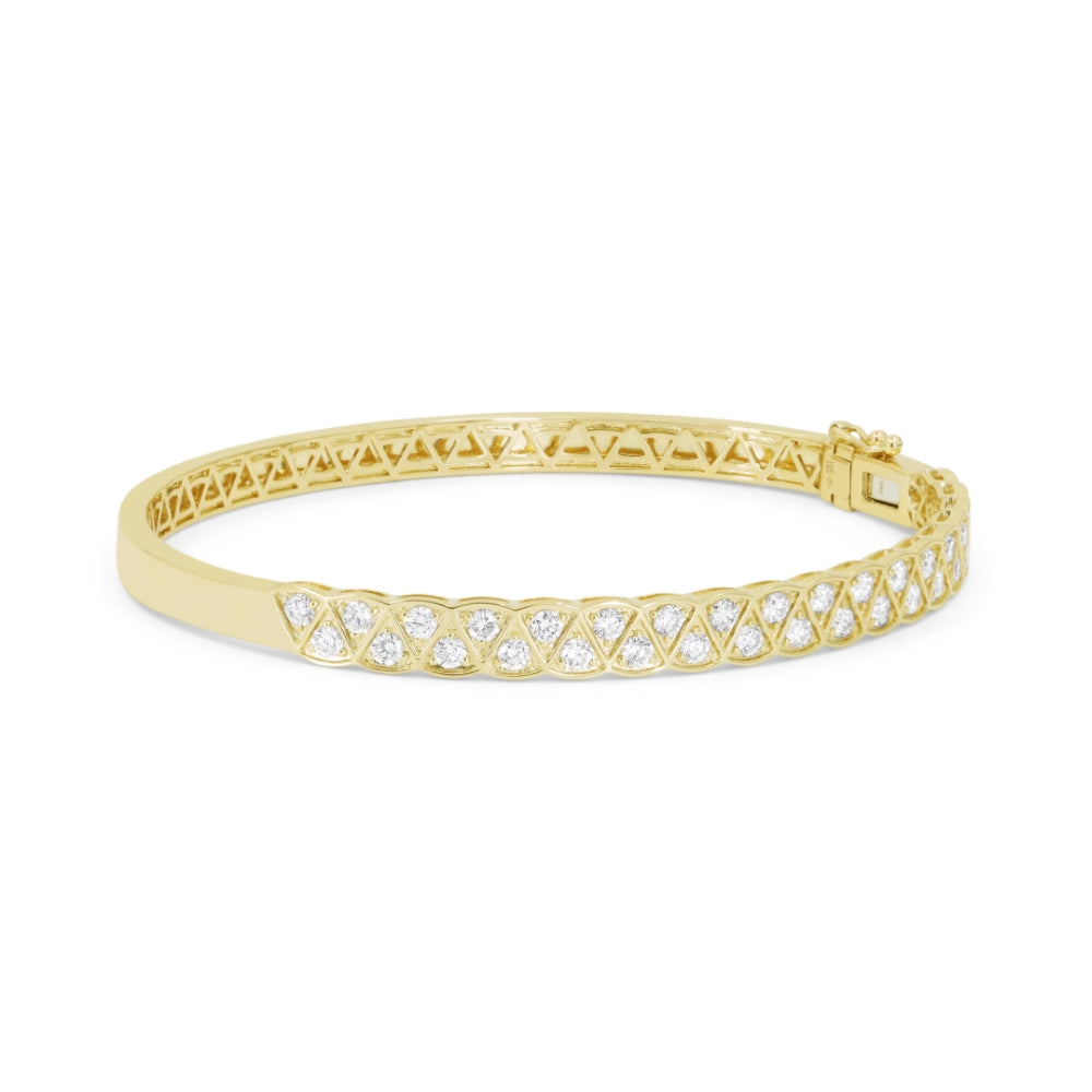 Madison L 14K Yellow Gold Diamond Bangle - style B1173Y - view 2