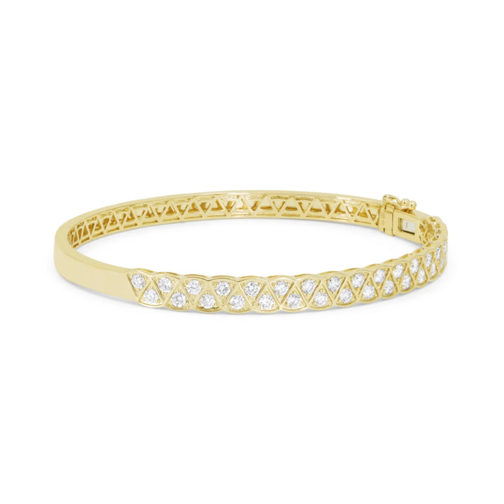 Madison L 14K Yellow Gold Diamond Bangle - style B1173Y - view 2