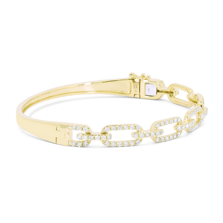 B1177 Yellow Gold White Diamond Bangle Milano Collection 2021 Paperclip Design Round Shape UPDATED-21-Apr-2026 wholesale-only B1177Y_2