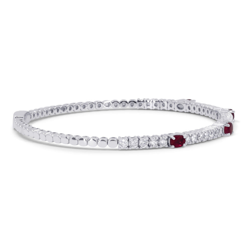 B1180 White Gold Ruby Bangle Arianna Collection 2021 Oval Shape UPDATED-21-Apr-2026 wholesale-only B1180RUW_2