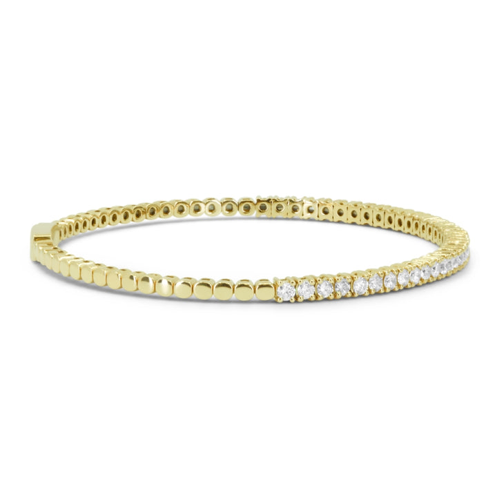 B1180 Yellow Gold White Diamond Bangle Arianna Collection 2021 Oval Shape UPDATED-21-Apr-2026 wholesale-only B1180Y_2