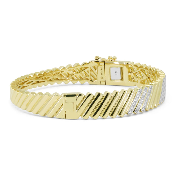 B1219 Yellow Gold White Diamond Bangle Milano Collection 2023 UPDATED-21-Apr-2026 wholesale-only B1219Y_2