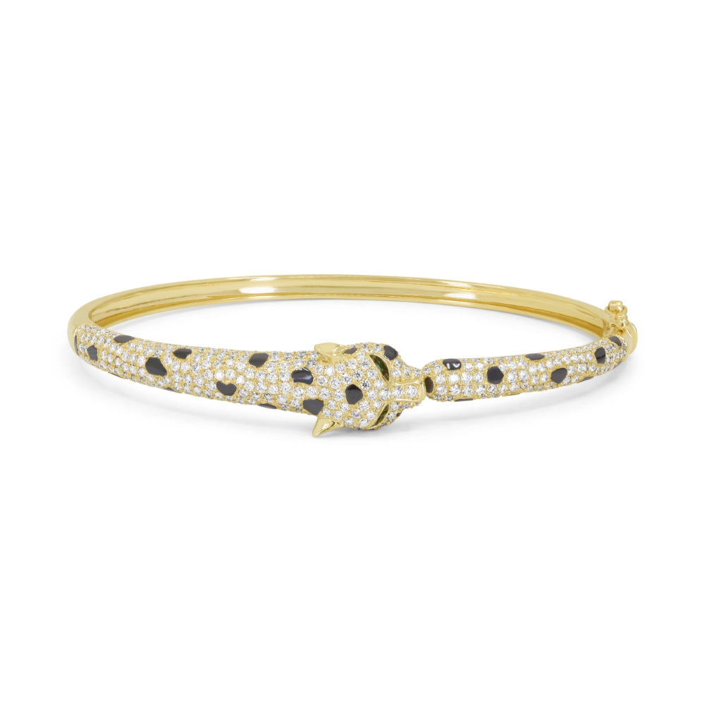 Madison L 14K Yellow Gold Emerald Bangle - style B1224EMY
