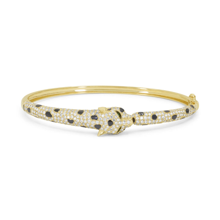 Madison L 14K Yellow Gold Emerald Bangle - style B1224EMY