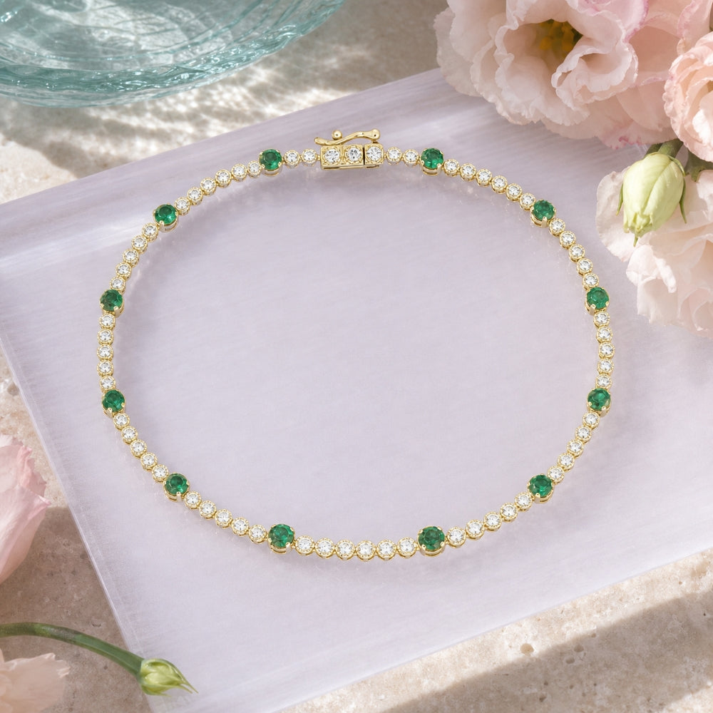 B1232 - 14K Gold Diamond Bracelet