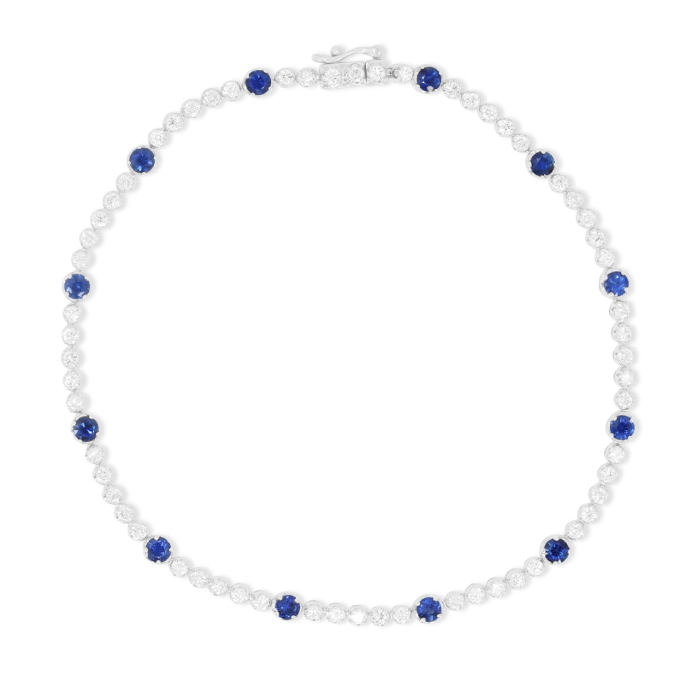 Madison L 14K White Gold Sapphire Bracelet - style B1232SAW