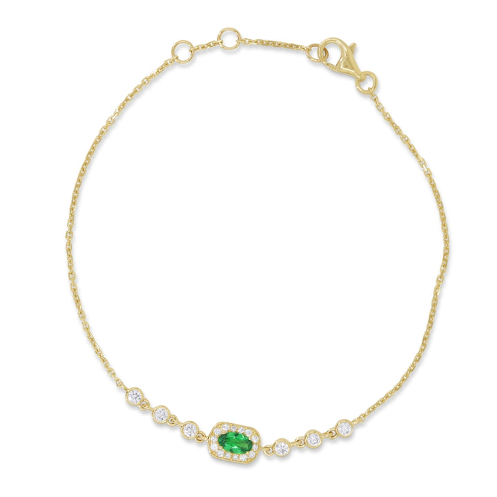 Madison L 14K Yellow Gold Tsavorite Bracelet - style B1251GGY