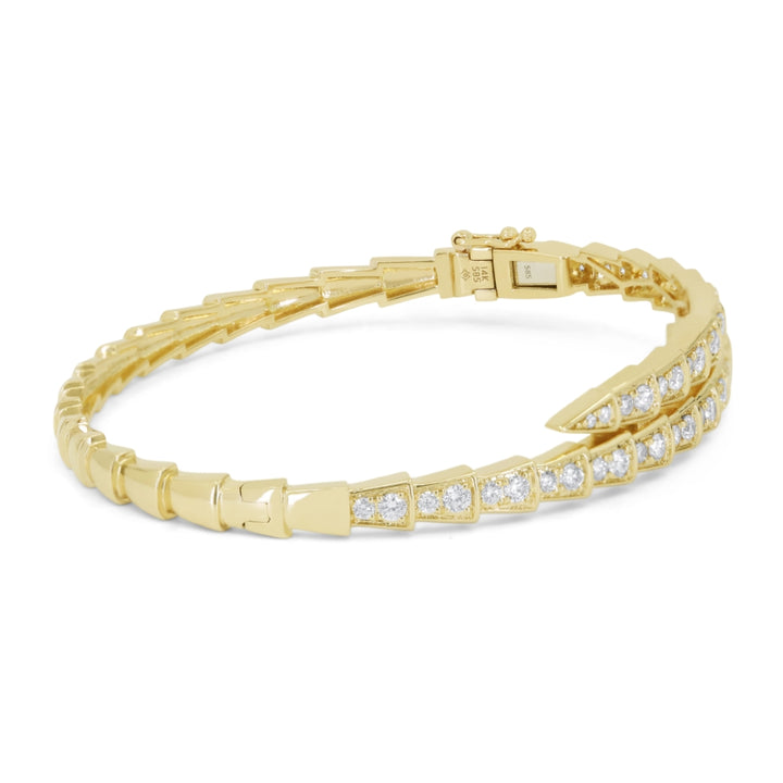 B1257 Yellow Gold White Diamond Bangle Milano Collection 2025 UPDATED-21-Apr-2026 wholesale-only B1257Y_2