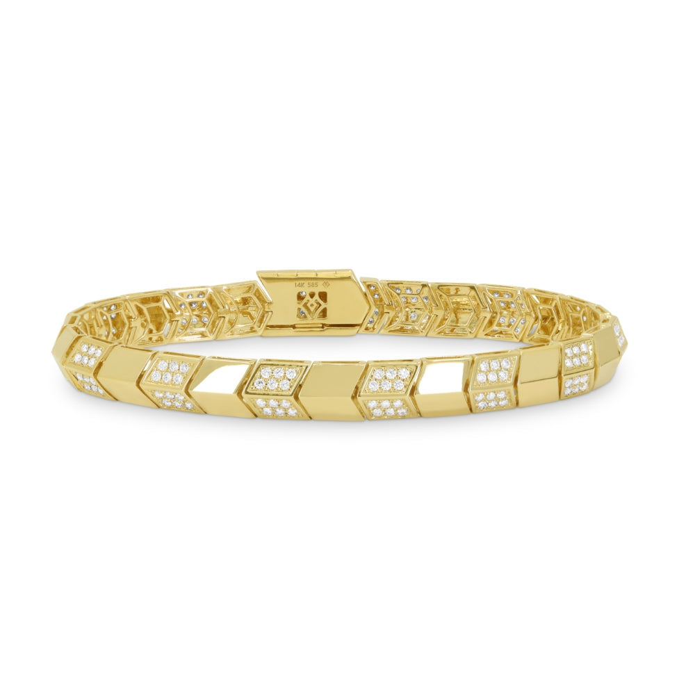 Madison L 14K Yellow Gold Diamond Bracelet - style B1283Y