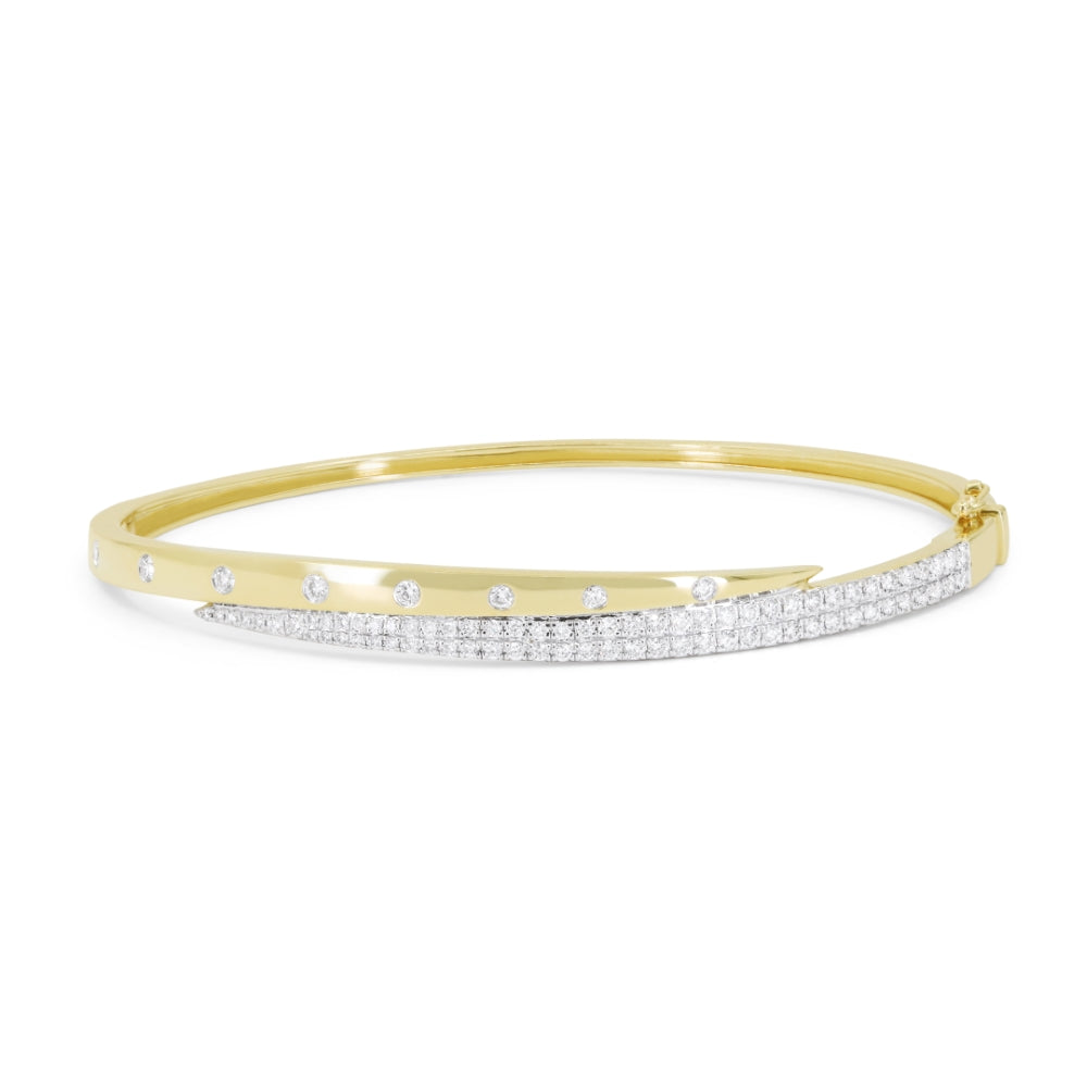 Madison L 14K Yellow Gold Diamond Bangle - style B1285Y