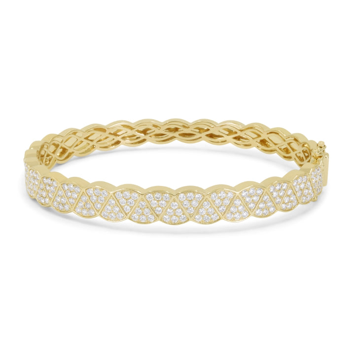 Madison L 14K Yellow Gold Diamond Bangle - style B1290Y