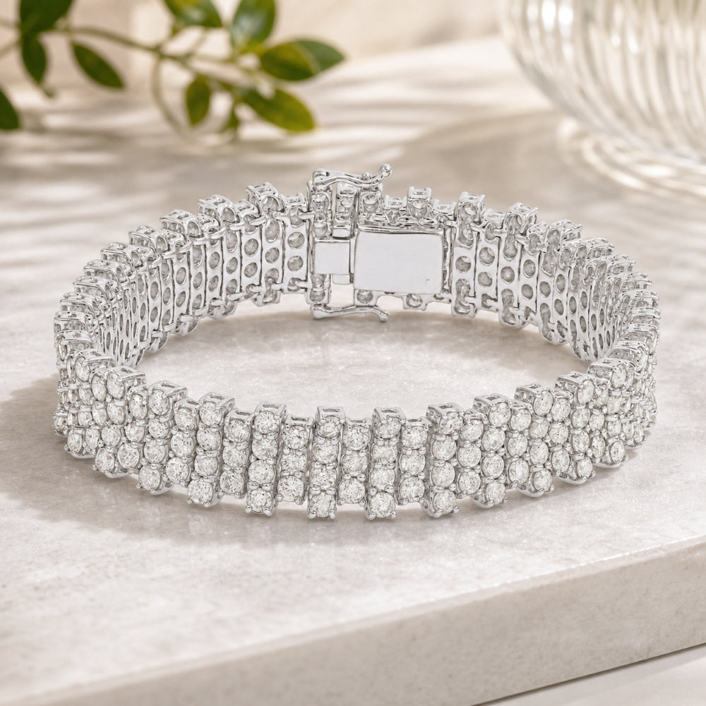 DB2195 - 18K White Gold Diamond Bracelet