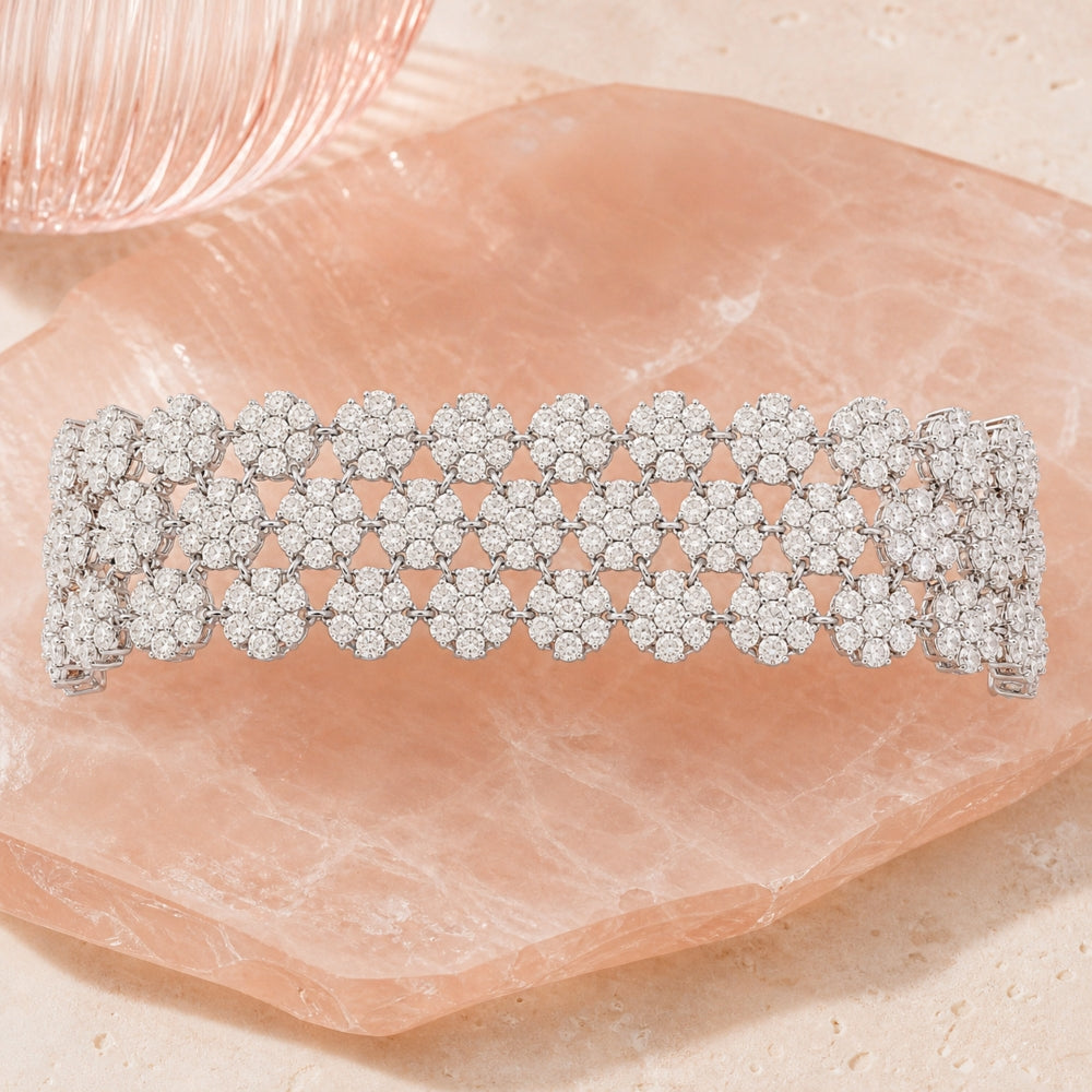 DB2458 - 18K White Gold Diamond Bracelet