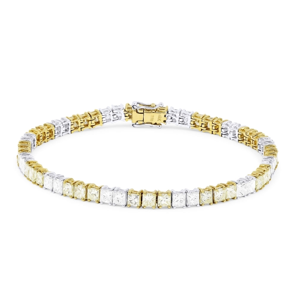 Beautiful Hand Crafted 18K White Gold White Diamond Aspen Collection Bracelet