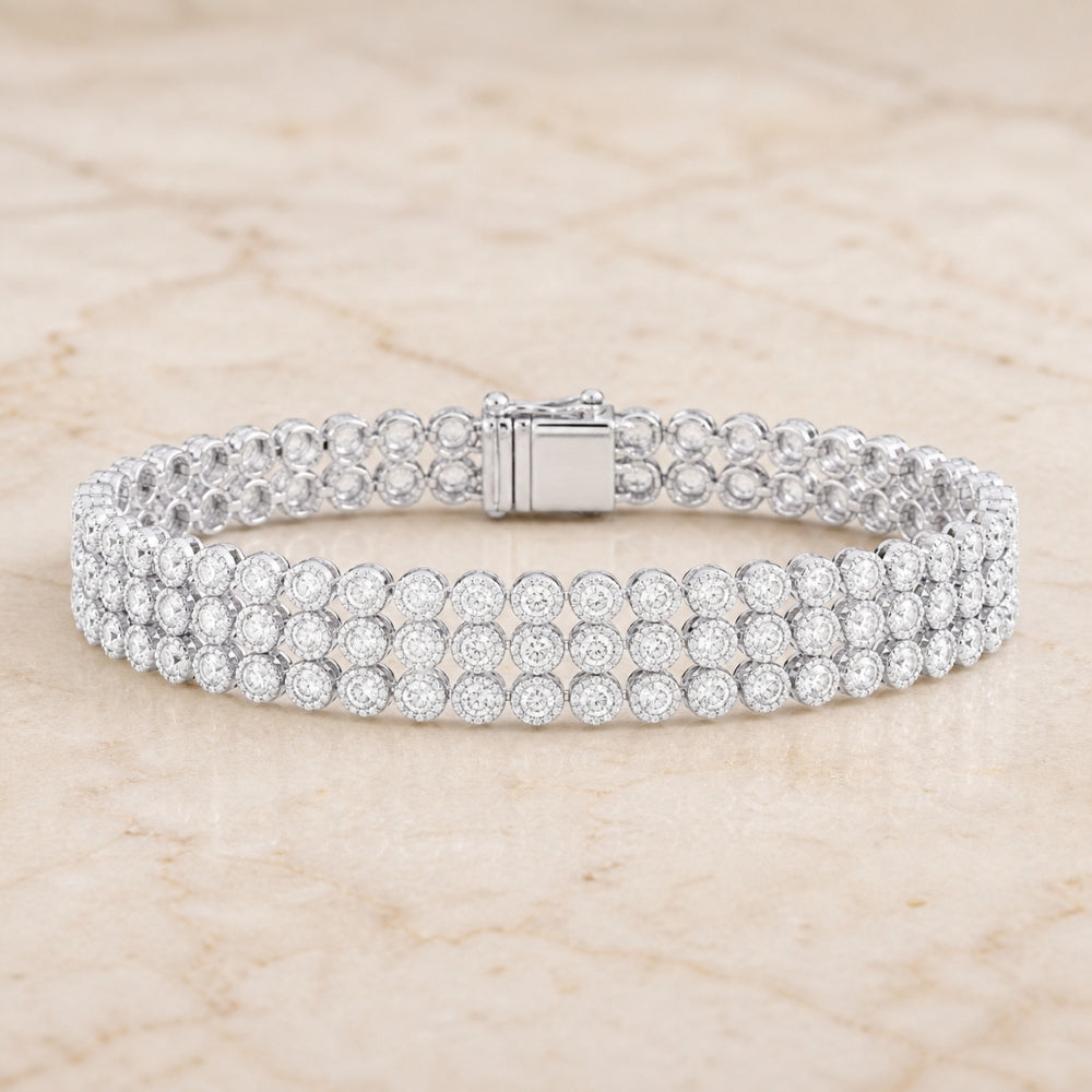 DB2665 - 18K White Gold Diamond Bracelet