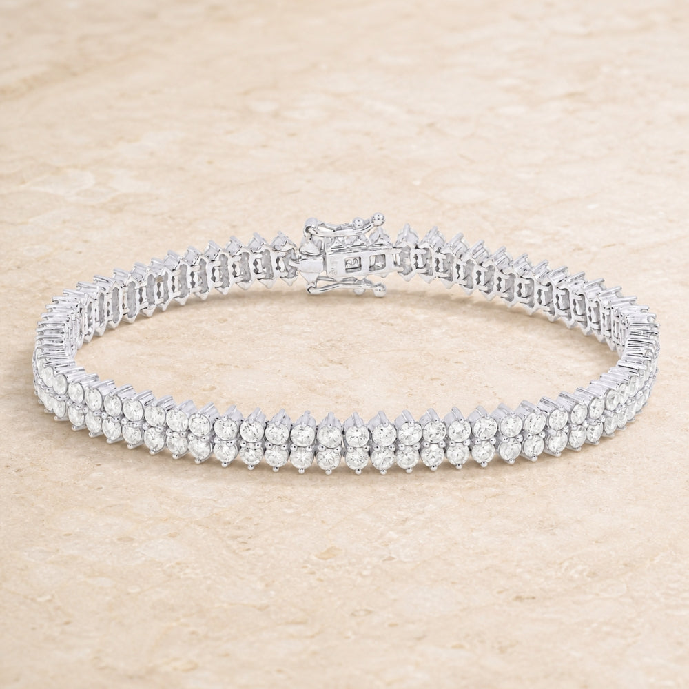 DB2669 - 18K White Gold Diamond Bracelet