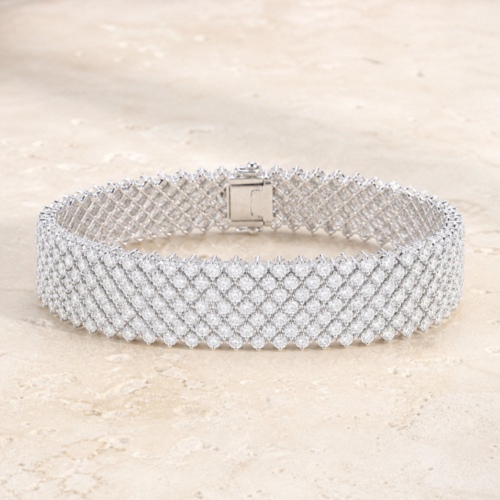DB2839 - 18K White Gold Diamond Bracelet