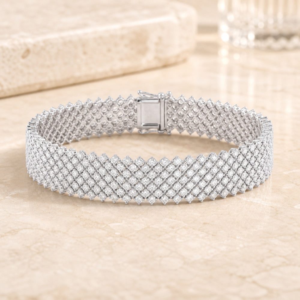 DB2887 - 18K White Gold Diamond Bracelet