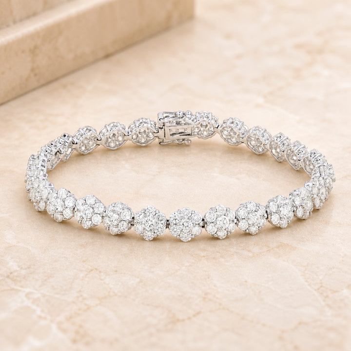DB2890 - 18K White Gold Diamond Bracelet